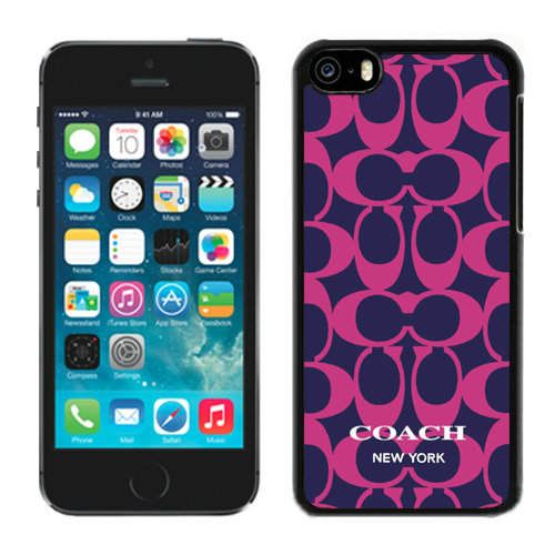 Coach Big Logo Fuchsia Navy iPhone 5C Cases DQM | Women - Click Image to Close